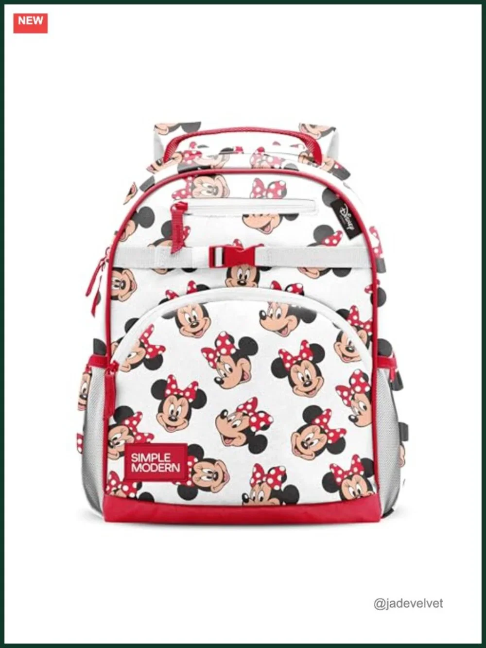Kids Disney Minnie Mouse Backpack, Toddler Preschool Kindergarten Daypack, 12L,
